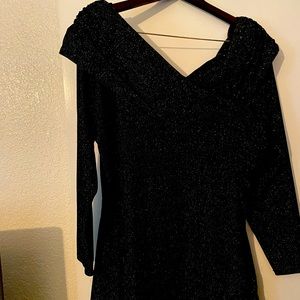 Off the shoulder sparkly dress top